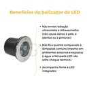Ver mais imagens de Balizador Embutido de Solo Smd 3w 3000k 270lm Ip67 Garantia 01 Ano