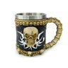 Caneca Caveira Dark 400ml Alça Copo em Metal e Resina - 1