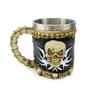 Caneca Caveira Dark 400ml Alça Copo em Metal e Resina - 5