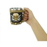 Caneca Caveira Dark 400ml Alça Copo em Metal e Resina - 4