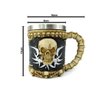 Caneca Caveira Dark 400ml Alça Copo em Metal e Resina - 3