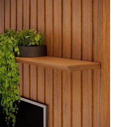 Painel Ripado e Bancada DJ Móveis Pratic 143x212cm - 3
