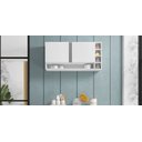 Ver imagem 1 de Armário Aéreo Multiuso Vanessa 105cm Branco 2 Portas - Ajl Móveis