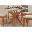 Ver imagem 7 de Mesa P/ Cozinha Donna C/ Tampo Madeirado C/ Vidro 120x90cm Natural - Nesher