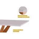 Ver imagem 4 de Mesa P/ Cozinha Donna C/ Tampo Madeirado C/ Vidro 120x90cm Natural - Nesher
