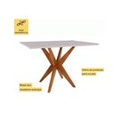 Ver imagem 5 de Mesa P/ Cozinha Donna C/ Tampo Madeirado C/ Vidro 120x90cm Natural - Nesher