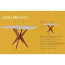 Ver imagem 2 de Mesa P/ Cozinha Donna C/ Tampo Madeirado C/ Vidro 120x90cm Natural - Nesher