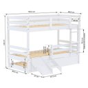 Ver imagem 5 de Treliche Solteiro Infantil Slim e Mini Escada/escorregador Madeira Maciça Branco Housin