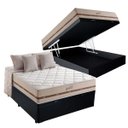Ver imagem 1 de Colchão Casal de Molas Ensacadas - Anjos - Classic 138cm + Cama Box com Baú Casal Preto