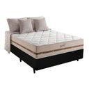 Ver imagem 1 de Cama Box Casal Preto + Colchão de Molas Ensacadas - Anjos - Classic 22x188x138cm