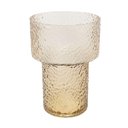 Ver imagem 1 de Vaso em Vidro Texturizado Decorativo Marrom 30x21cm