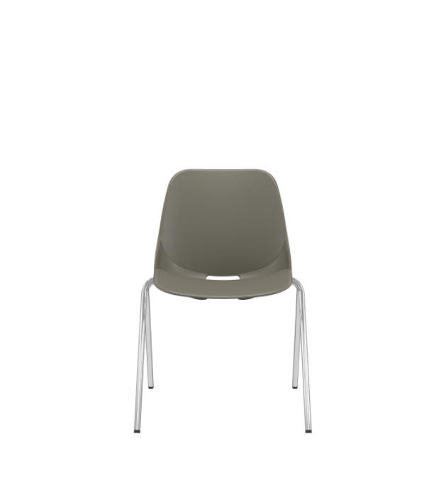 Cadeira Concha Pés de Aço Gupe Decor Cinza - 16