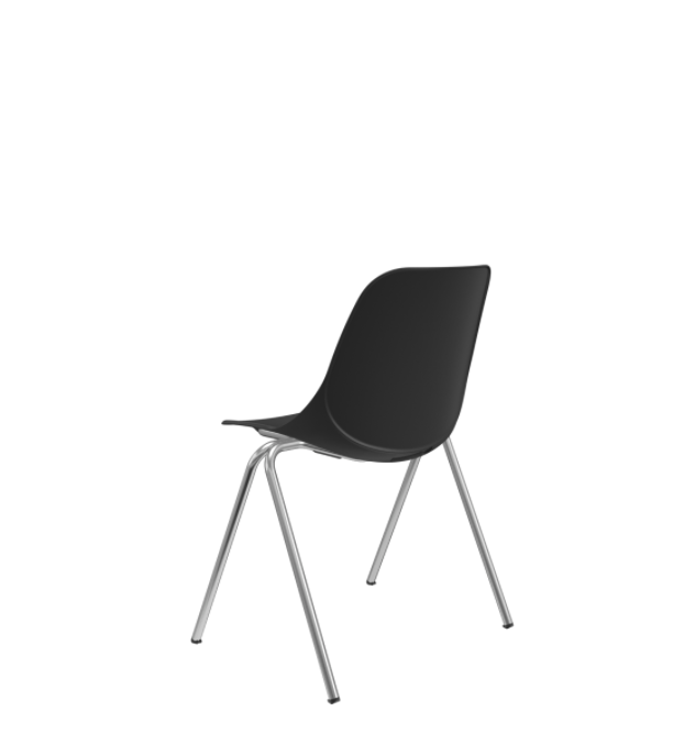 Cadeira Concha Pés de Aço Gupe Decor Cinza - 3