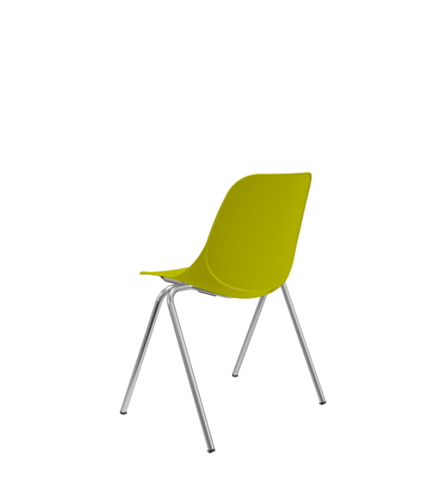 Cadeira Concha Pés de Aço Gupe Decor Cinza - 15