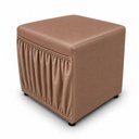 Ver imagem 2 de Poltrona Amamentação com Balanço e Puff Veludo Confortável Capuccino Unitalle Estofados 66cm