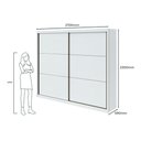 Ver imagem 4 de Guarda-roupa Casal Toronto 2 Portas 6 Gavetas com Espelho Branco