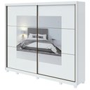 Ver imagem 1 de Guarda-roupa Casal Toronto 2 Portas 6 Gavetas com Espelho Branco