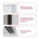 Ver imagem 6 de Guarda-roupa Casal Toronto 2 Portas 6 Gavetas com Espelho Branco