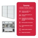 Ver imagem 5 de Guarda-roupa Casal Toronto 2 Portas 6 Gavetas com Espelho Branco