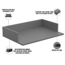 Ver imagem 4 de Suporte Suspenso Para Micro-ondas Forno 60x40 cm Class L03 Cinza - Lyam Lyam Decor
