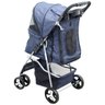 Carrinho de Passeio Pet com Porta Copo para Cães e Gatos - Azul - 6