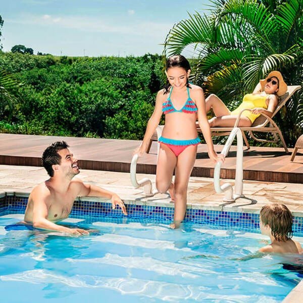 Corrimão Max Para Piscina Com Escada - Igui - Cor Imbuia - 2