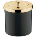 Ver imagem 1 de Lixeira com Tampa 5 Litros Preto Tampa Dourado Future