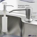 Ver imagem 3 de Cuba Dupla Cozinha Gourmet Aço Inox Luxo com Lixeira e Acessórios Tubrax