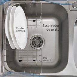 Cuba Dupla Cozinha Gourmet Aço Inox Luxo com Lixeira e Acessórios Tubrax - 4
