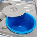 Ver imagem 2 de Cuba Dupla Cozinha Gourmet Aço Inox Luxo com Lixeira e Acessórios Tubrax