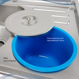 Cuba Dupla Cozinha Gourmet Aço Inox Luxo com Lixeira e Acessórios Tubrax - 2