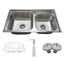 Cuba Dupla Cozinha Gourmet Aço Inox Luxo com Acessórios Tubrax - 1