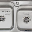 Ver imagem 5 de Cuba Dupla Cozinha Gourmet Aço Inox Luxo com Acessórios Tubrax