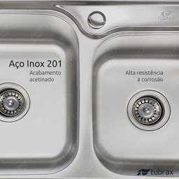 Cuba Dupla Cozinha Gourmet Aço Inox Luxo com Acessórios Tubrax - 5