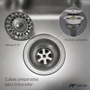 Ver imagem 6 de Cuba Dupla Cozinha Gourmet Aço Inox Luxo com Acessórios Tubrax