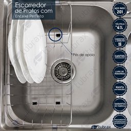 Cuba Dupla Cozinha Gourmet Aço Inox Luxo com Acessórios Tubrax - 3