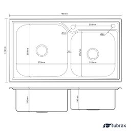 Cuba Dupla Cozinha Gourmet Aço Inox Luxo com Acessórios Tubrax - 2