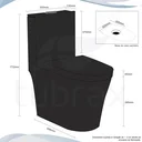 Ver imagem 6 de Vaso Sanitário Monobloco Cerâmica Modelo Umbra Tubrax – Preto