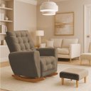 Ver imagem 1 de Poltrona Amamentação Base Balanço Cecilia Capuccino