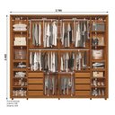 Ver imagem 3 de Guarda Roupa Dalí Cinamomo/off White - Madetec Móveis