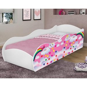 Cama Infantil New com Colchão:nuvem