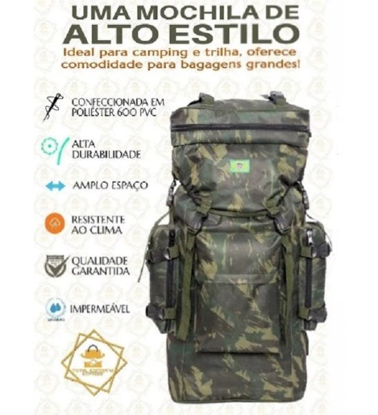 Mochila Impermeável Trilha Camping Viagem Reforçada - 2