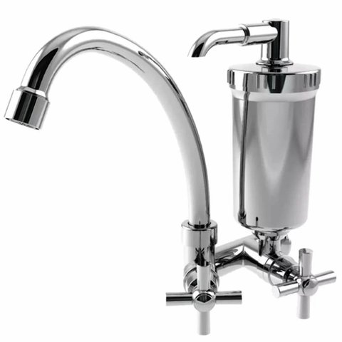Torneira de Parede para Cozinha Slim com Filtro Bica Móvel 1/4 de Volta - 770997 - STOC