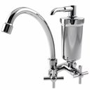 Ver imagem 1 de Torneira de Parede para Cozinha Slim com Filtro Bica Móvel 1/4 de Volta - 770997 - STOC