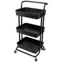 Ver imagem 2 de Carrinho 3 Andares Rack Organizador Salao de Beleza Casa Quarto Banheiro Rodas