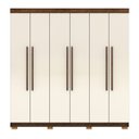 Ver imagem 1 de Guarda-roupa Alto 6 Portas 2 Gavetas Norway Imbuia/champanhe