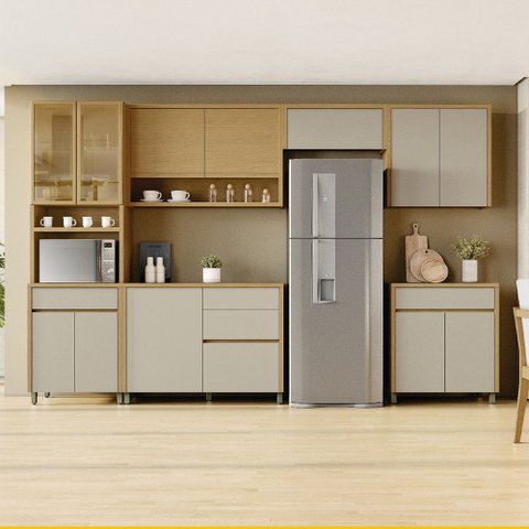 Cozinha 6 Peças Condessa com 12 Portas 5 Gavetas em Mdf Nesher