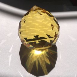 Bola de Cristal 3,0 cm Amarela 3 unidades - 2