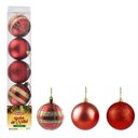 Ver imagem 1 de Bola De Natal Cristal Vermelha 7cm 5/pçs