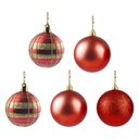 Ver imagem 3 de Bola De Natal Cristal Vermelha 7cm 5/pçs